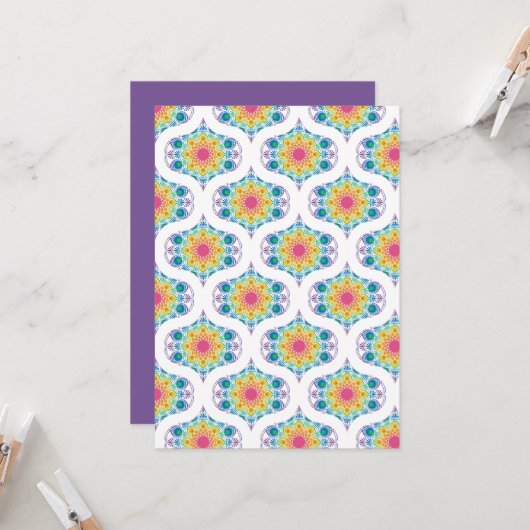 70er Ogee Scrapbook Paper Einladung (Vorderseite/Rückseite Beispiel)