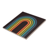 70er Orange Brown Aquamarines Muster Custom Kitche Fliese (Seite)