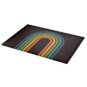 70er Orange Brown Aquamarines Muster kundenspezifi Schneidebrett (Ecke)