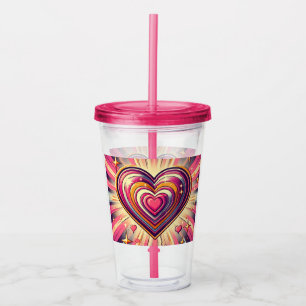 70er Pop art heart/Valentinische Tasse
