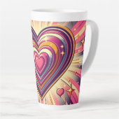 70er Pop art heart/Valentinische Tasse (Rechte Ecke)