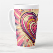 70er Pop art heart/Valentinische Tasse (Linke Ecke)