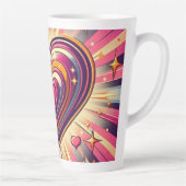 70er Pop art heart/Valentinische Tasse (Rechts)