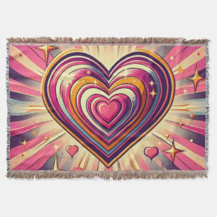 70er Pop-Art-Herz/Valentins-Tasse Decke