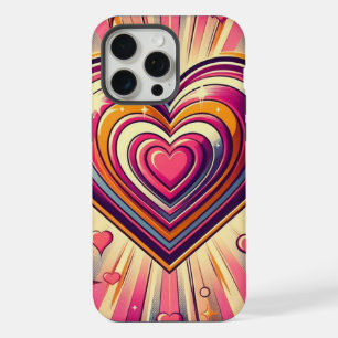 70er Pop-Art-Herz/Valentins- Tasse iPhone 15 Pro Max Hülle