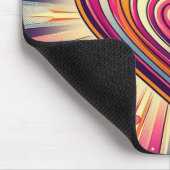 70er Pop Art Herzstück/Valentine Mousepad (Ecke)