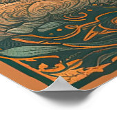 70er Psychedelic Hippie Chick AI Art | Retro Poster (Ecke)