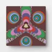 70er Psychedelic-Muster Retro-Kunst Fotoplatte (Vorderseite)