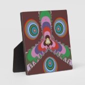 70er Psychedelic-Muster Retro-Kunst Fotoplatte (Vorderseite)