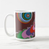 70er Psychedelic-Muster Retro-Kunst Kaffeetasse (Links)