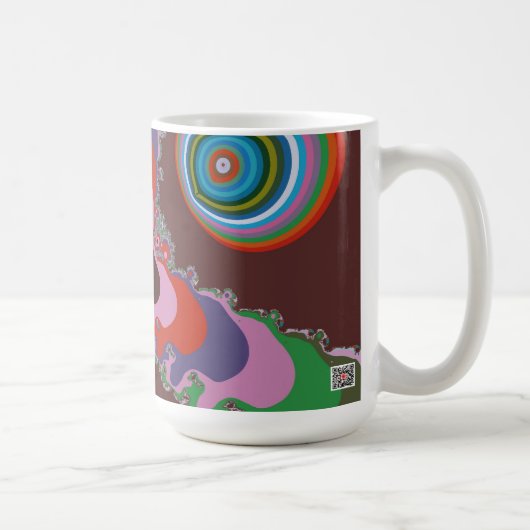 70er Psychedelic-Muster Retro-Kunst Kaffeetasse (Rechts)
