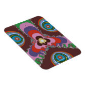 70er Psychedelic-Muster Retro-Kunst Magnet (Rechte Seite)