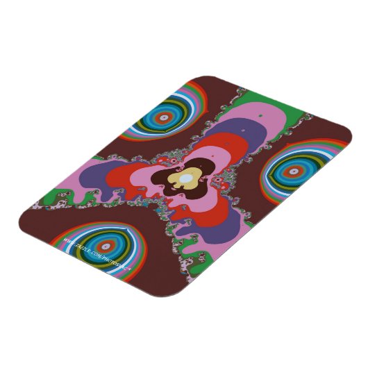 70er Psychedelic-Muster Retro-Kunst Magnet (Linke Seite)