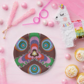 70er Psychedelic-Muster Retro-Kunst Pappteller (Party)