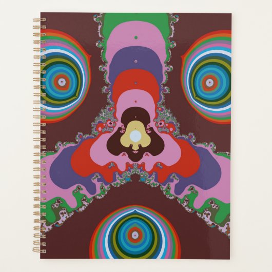 70er Psychedelic-Muster Retro-Kunst Planer (Vorderseite)
