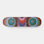 70er Psychedelic-Muster Retro-Kunst Skateboard (Horizontal)