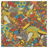 70er psychedelisches Pilzgewebe Stoff (Nahaufnahme)