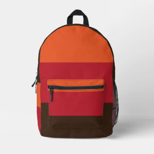 70er Retro 3 Streifen Vintage-Farbenmuster Bedruckter Rucksack