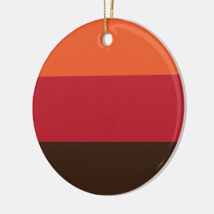 70er Retro 3 Streifen Vintage-Farbenmuster Keramik Ornament
