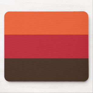 70er Retro 3 Streifen Vintage-Farbenmuster Mousepad