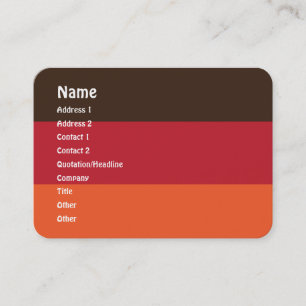 70er Retro 3 Streifen Vintage-Farbenmuster Visitenkarte