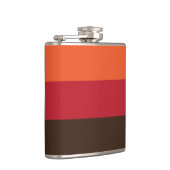 70er Retro 3 Streifen Vintages Farbmuster Flachmann (Rechts)