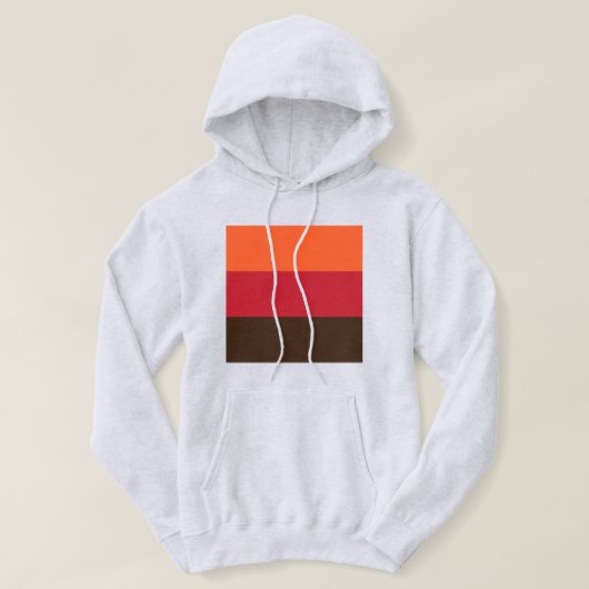 70er Retro 3 Streifen Vintages Farbmuster Hoodie (Design vorne)
