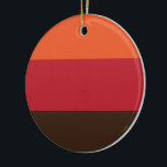 70er Retro 3 Streifen Vintages Farbmuster Keramik Ornament<br><div class="desc">70er Retro Three Stripe Vintag Color Pattern Globe Trotters ist auf die Idiosynkratie von überall auf der Welt spezialisiert. Hier finden Sie einzigartige Grußkarten,  Postkarten,  Poster,  Mousepads und mehr.</div>
