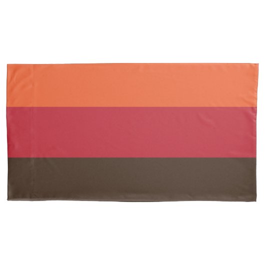 70er Retro 3 Streifen Vintages Farbmuster Kissenbezug (Vorderseite-Links)