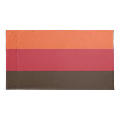 70er Retro 3 Streifen Vintages Farbmuster Kissenbezug (Rückseite-Links)