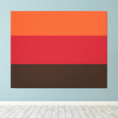 70er Retro 3 Streifen Vintages Farbmuster Leinwanddruck (Insitu (Holzboden))