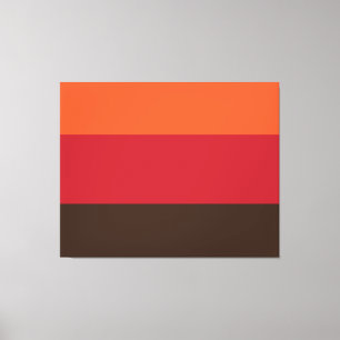 70er Retro 3 Streifen Vintages Farbmuster Leinwanddruck