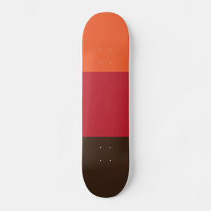 70er Retro 3 Streifen Vintages Farbmuster Skateboard
