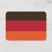 70er Retro 3 Streifen Vintages Farbmuster Visitenkarte (Rückseite)