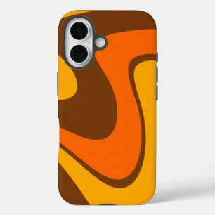 70er Retro Abstrakt Lava Design iPhone 16 Hülle