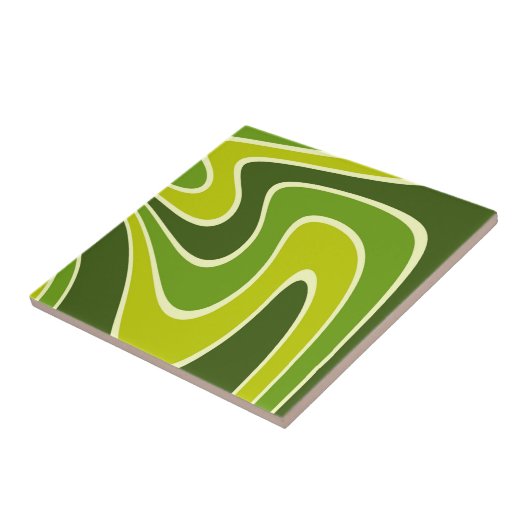 70er Retro Abstrakt Lava Design Fliese (Seite)