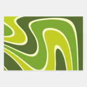 70er Retro Abstrakt Lava Design Geschenkpapier Set (Vorderseite)