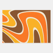 70er Retro Abstrakt Lava Design Geschenkpapier Set (Vorderseite 3)