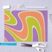 70er Retro Abstrakt Lava Design Seidenpapier (Handwerk)