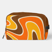 70er Retro Abstrakt Lava Design Waschbeutel (Rückseite)