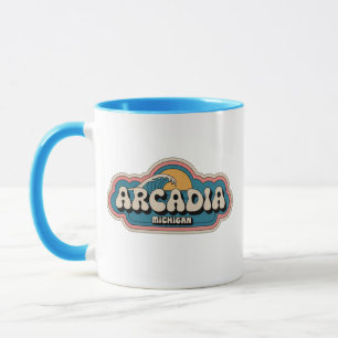 70er Retro Arcadia Michigan Vintag Coffee Tasse