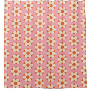 70er Retro Blume Power Muster Background Retro, 70 Duschvorhang