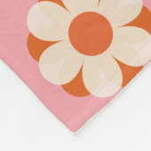 70er Retro Blume Power Muster Background Retro, 70 Fleecedecke (Ecke)
