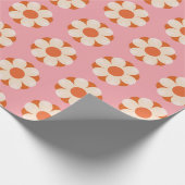 70er Retro Blume Power Muster Background Retro, 70 Geschenkpapier (Ecke)