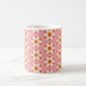 70er Retro Blume Power Muster Background Retro, 70 Kaffeetasse (Mittel)