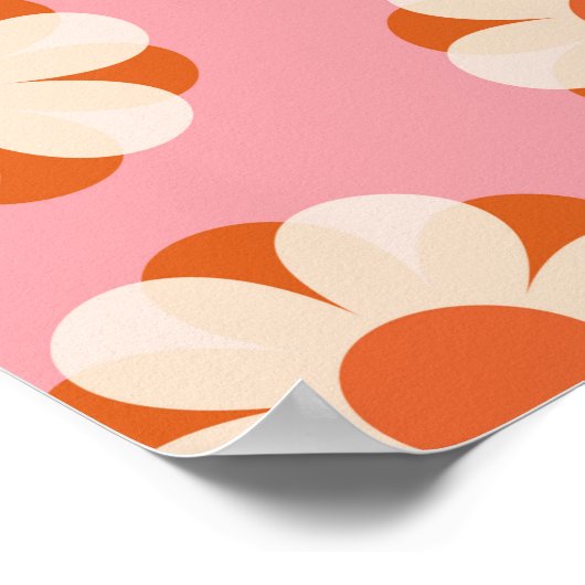 70er Retro Blume Power Muster Background Retro, 70 Poster (Ecke)