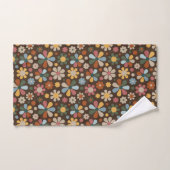 70er Retro-Blumenmuster Badhandtuch Set (Handtuch)