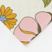 70er Retro-Blumenmuster Fleecedecke (Ecke)