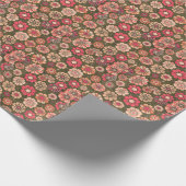 70er Retro-Blumenmuster Geschenkpapier (Ecke)