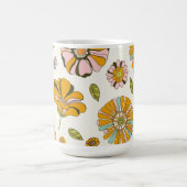 70er Retro-Blumenmuster Kaffeetasse (Mittel)